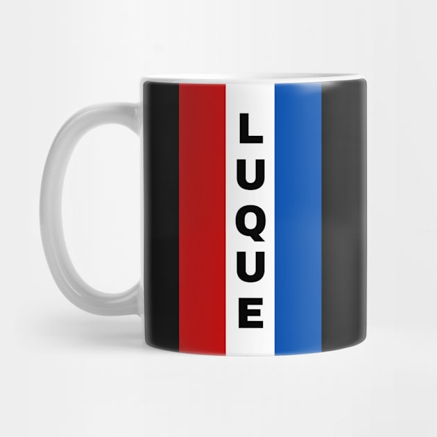 Luque City in Paraguay Flag Colors Vertical by aybe7elf